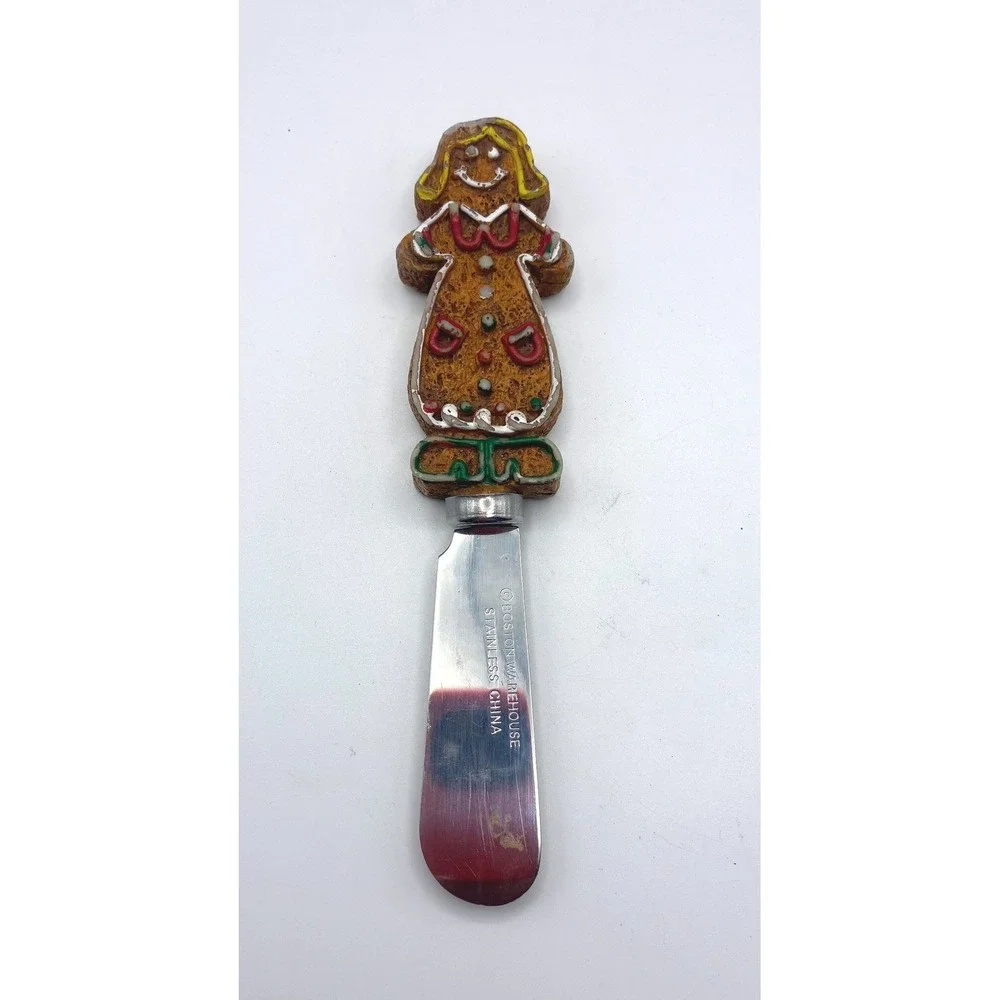 Boston Warehouse Cheese Spreaders Set 6 Multicolor Christmas Holiday Characters